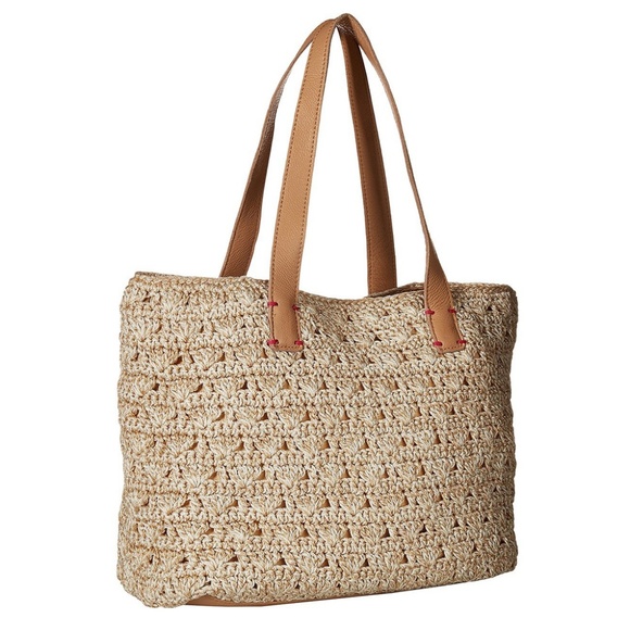 The Sak Fairmont Tote Gold Crochet Beach Cruise - Picture 2 of 8